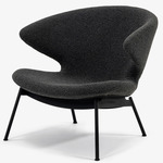Ella Lounge Chair - Black / Slate Boucle
