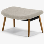 Ella Ottoman - Natural Oak / Chalk Boucle