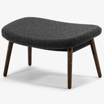 Ella Ottoman - Walnut / Slate Boucle