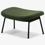 Ella Ottoman - Black / Moss Boucle