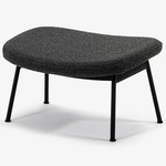 Ella Ottoman - Black / Slate Boucle