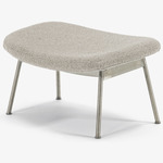 Ella Ottoman - Stainless Steel / Chalk Boucle