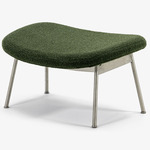 Ella Ottoman - Stainless Steel / Moss Boucle