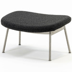 Ella Ottoman - Stainless Steel / Slate Boucle