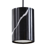 Solid Cylinder Pendant - Black / Nero Marquina Marble