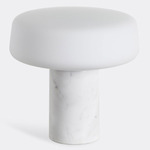 Solid Table Lamp - Carrara Marble / Opal