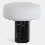 Solid Table Lamp - Nero Marquina Marble / Opal