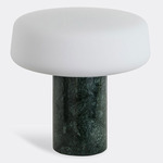 Solid Table Lamp - Serpentine Marble / Opal