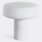 Solid Table Lamp - Carrara Marble / Opal