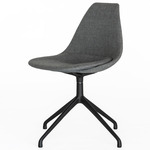 Ziba Chair - Black / Dark Grey Fabric