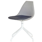 Ziba Chair - White / Light Grey / Dark Grey Fabric