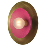 Centric Wall Sconce - Natural Brass / Lipstick