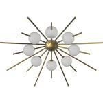 Lucienne Ceiling Light - Brushed Brass / Satin