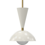 Molto Pendant - Brushed Brass / Perfect White