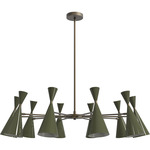 Monolith Chandelier - Bronze / Olivine