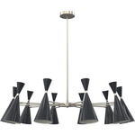 Monolith Chandelier - Brushed Nickel / Charcoal