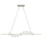 Nautilus Linear Chandelier - Perfect White / Satin