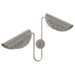 Tulle 2 Light Wall Sconce - Brushed Nickel / Pearl