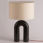 Arko Table Lamp - Black Marble / Ecru Cotton