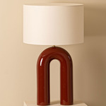 Arko Table Lamp - Iron Ceramic / Ecru Cotton