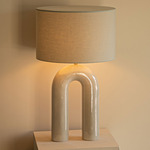 Arko Table Lamp - Sea Ceramic / Ecru Cotton