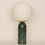 Atlas Table Lamp - Green Marble / Opal