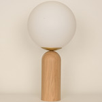 Atlas Table Lamp - Oak / Opal