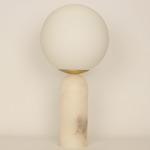 Atlas Table Lamp - White Alabaster / Opal