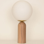 Atlas Table Lamp - Walnut / Opal
