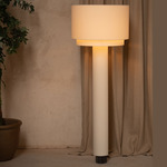 Baleto Kolumno Floor Lamp - Black Marble / Ecru Cotton