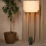 Duoblo Pendolo Floor Lamp - Green Marble / Ecru Cotton