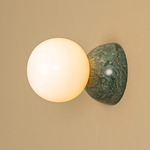 Eklipso Wall Light - Green Marble / Opal