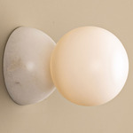 Eklipso Wall Light - White Alabaster / Opal