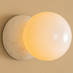 Eklipso Wall Light - White Marble / Opal