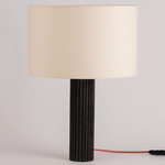 Fluta Table Lamp - Black Marble / Ecru Cotton