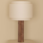 Fluta Table Lamp - Walnut / Ecru Cotton