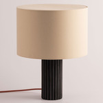 Flutita Table Lamp - Black Marble / Ecru Cotton