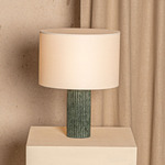 Flutita Table Lamp - Green Marble / Ecru Cotton