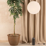 Pendolo Floor Lamp - Black Marble / Ecru Cotton