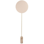 Pendolo Floor Lamp - White Alabaster / Ecru Cotton