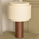 Pipito Duoblo Table Lamp - Walnut / Ecru Cotton