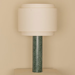 Pipo Duoblo Table Lamp - Green Marble / Ecru Cotton