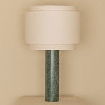Pipo Duoblo Table Lamp - Green Marble / Ecru Cotton