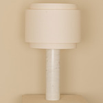 Pipo Duoblo Table Lamp - White Marble / Ecru Cotton