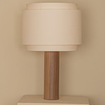 Pipo Duoblo Table Lamp - Walnut / Ecru Cotton