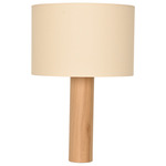 Pipo Drum Table Lamp - Oak / Ecru Cotton