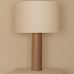 Pipo Drum Table Lamp - Walnut / Ecru Cotton