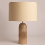 Pura Table Lamp - Tobacco Alabaster / Ecru Cotton