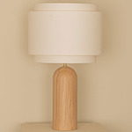 Pura Table Lamp - Oak / Ecru Cotton
