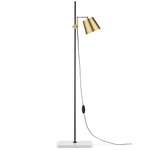 Lab Light Floor Lamp - White / Brass